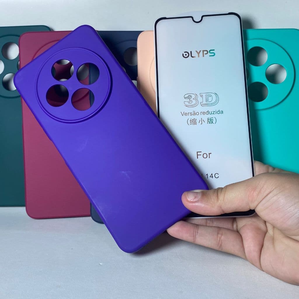 CAPA REDMI 14C + Película 3D Kit Capinha Case Protetora Celular Silicone