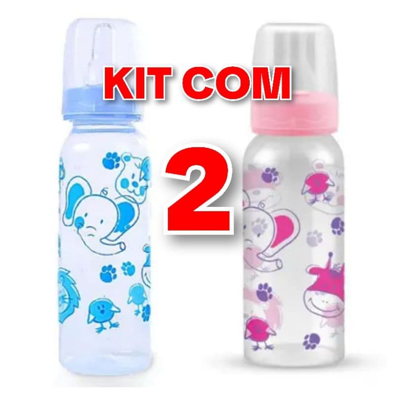 Kit com 2 Mamadeiras 240ml para Criança
