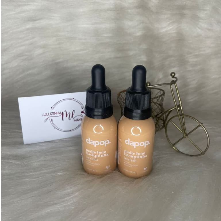 Base Liquida Dapop Make Bem Basiquinha Oil Free 30ml - Cobertura Natural (Cor 3 E 4)