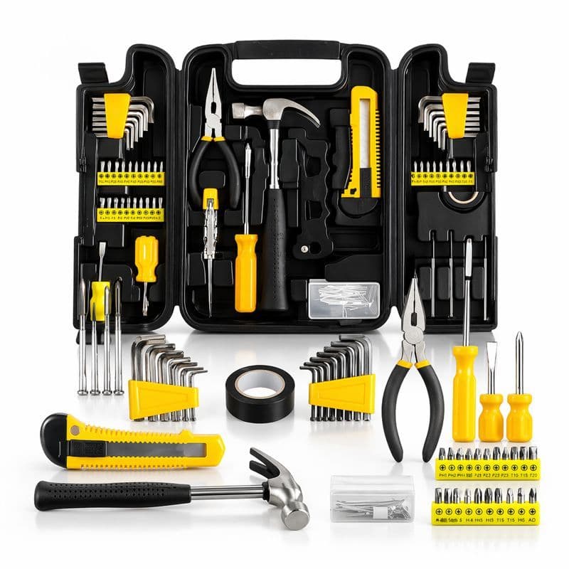 Kit Ferramentas Completo 200 Peças com Maleta Organizadora Profissional Resistente FixMaster Titan™