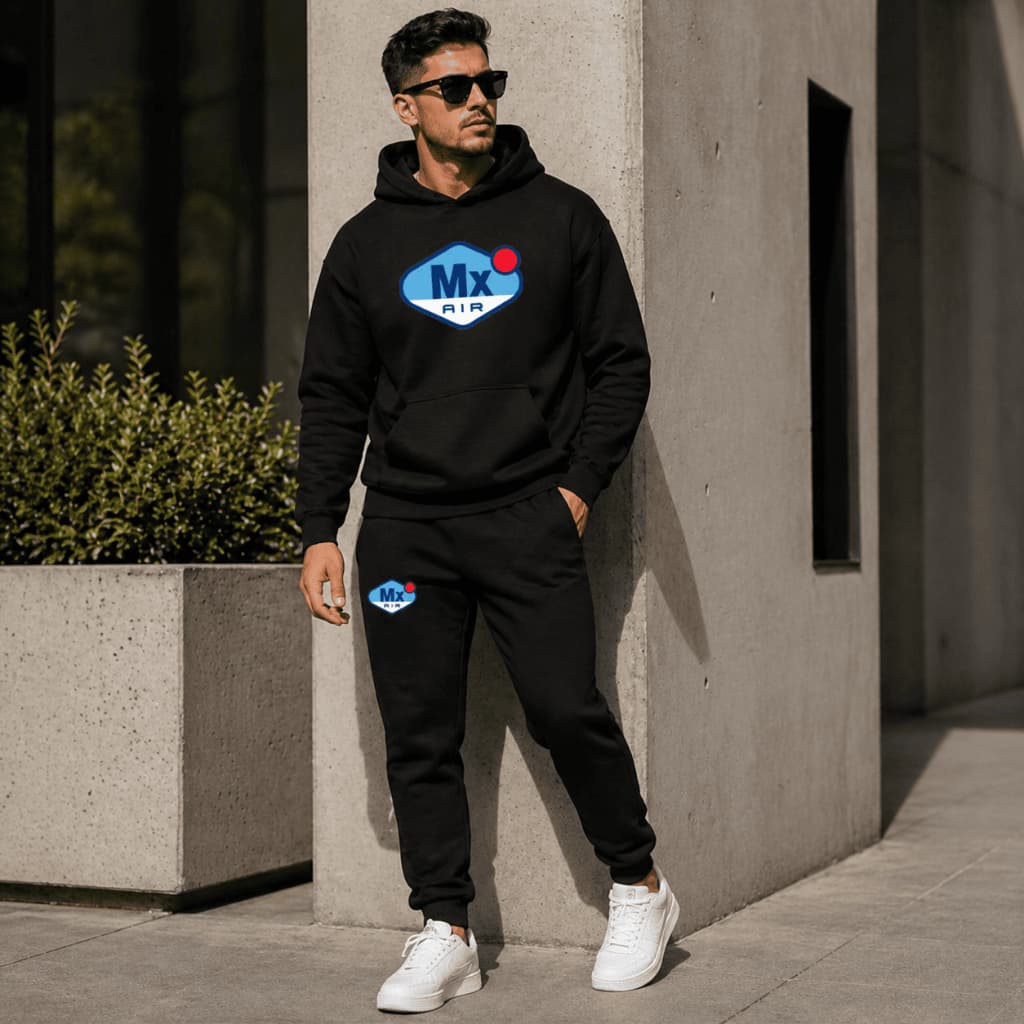 Conjunto Blusa De Frio Moletom + Calça Moletom Air Canguru Algodão Unissex Promoção