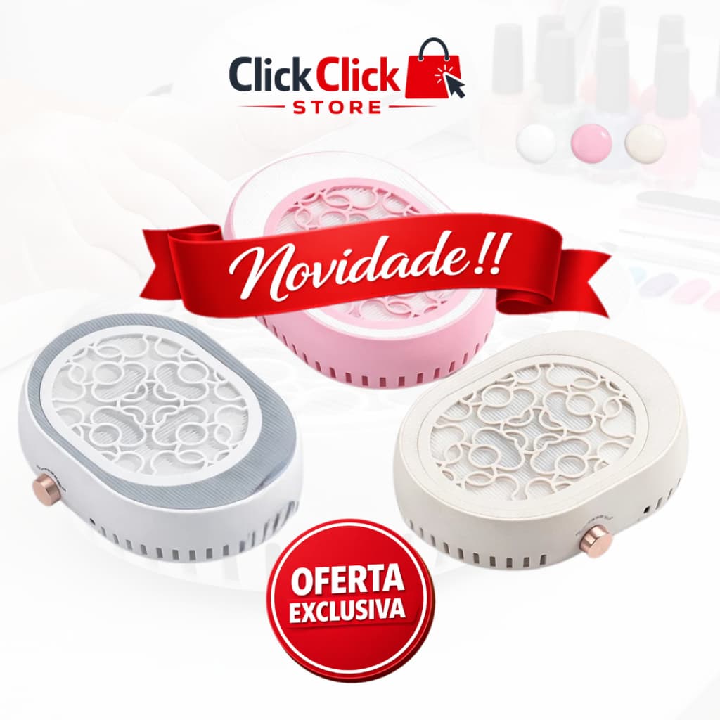 Coletor de Pó Unhas 100W SC808-1 Profissional Bivolt - Aspirador Nail Dust Collector Alta Sucção