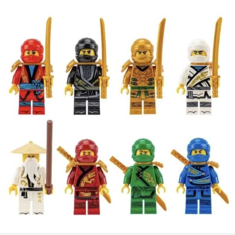 Kit Bonecos Ninjago Blocos de Montar Compatíveis com LEGO – Escolha 8, 24 ou 32 Peças | Alta Qualidade