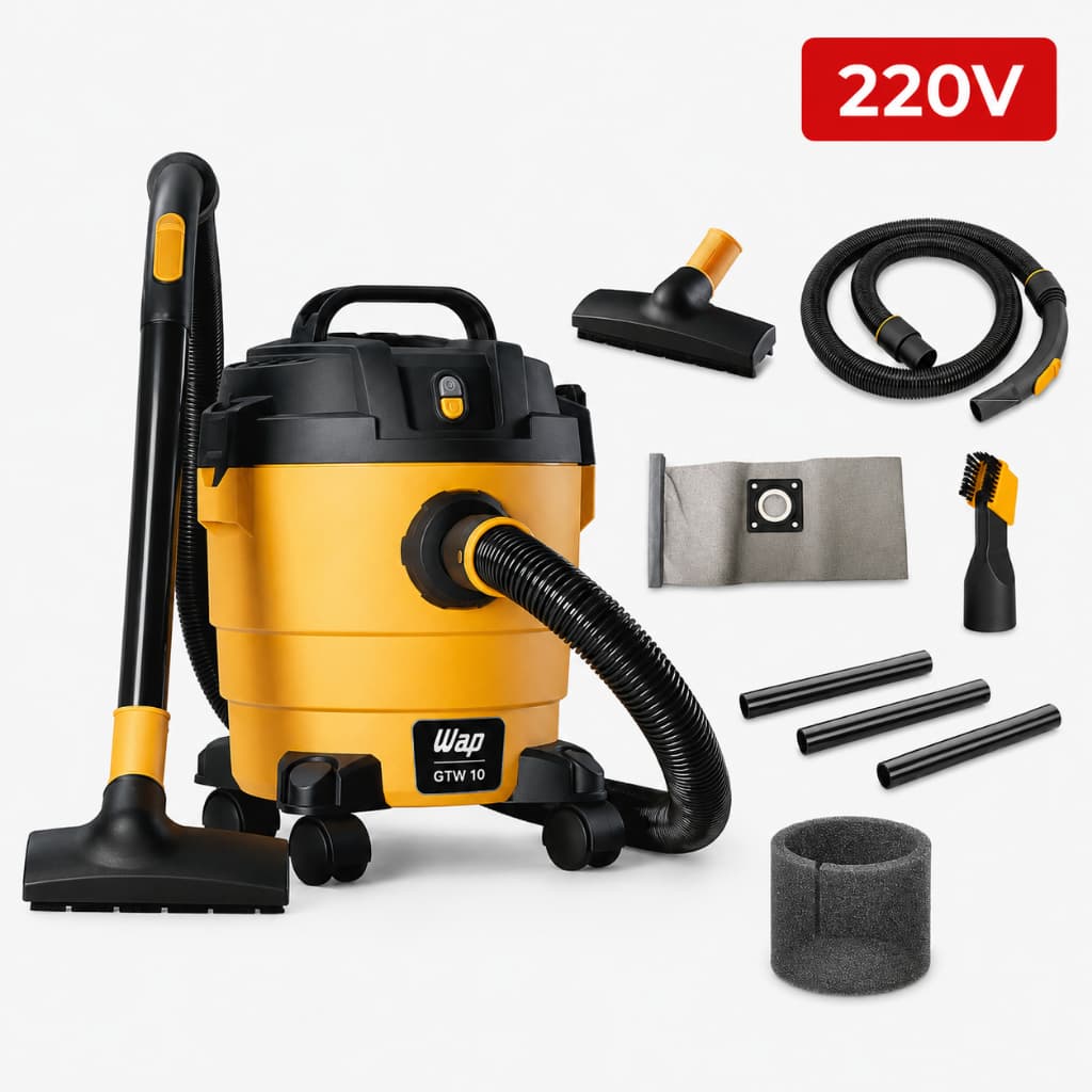 Aspirador de Pó e Água WAP GTW 10 1400W 220V com Mangueira de 1,5 Metros, Filtro Lavável, 1400W