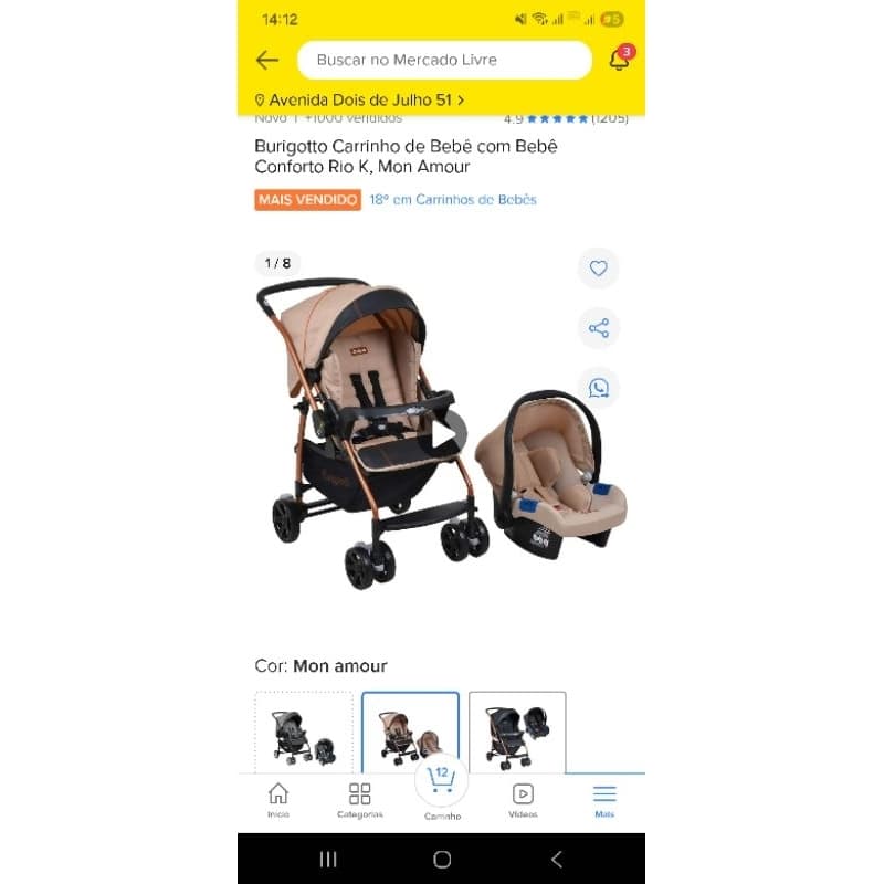 kit carrinho bebê.