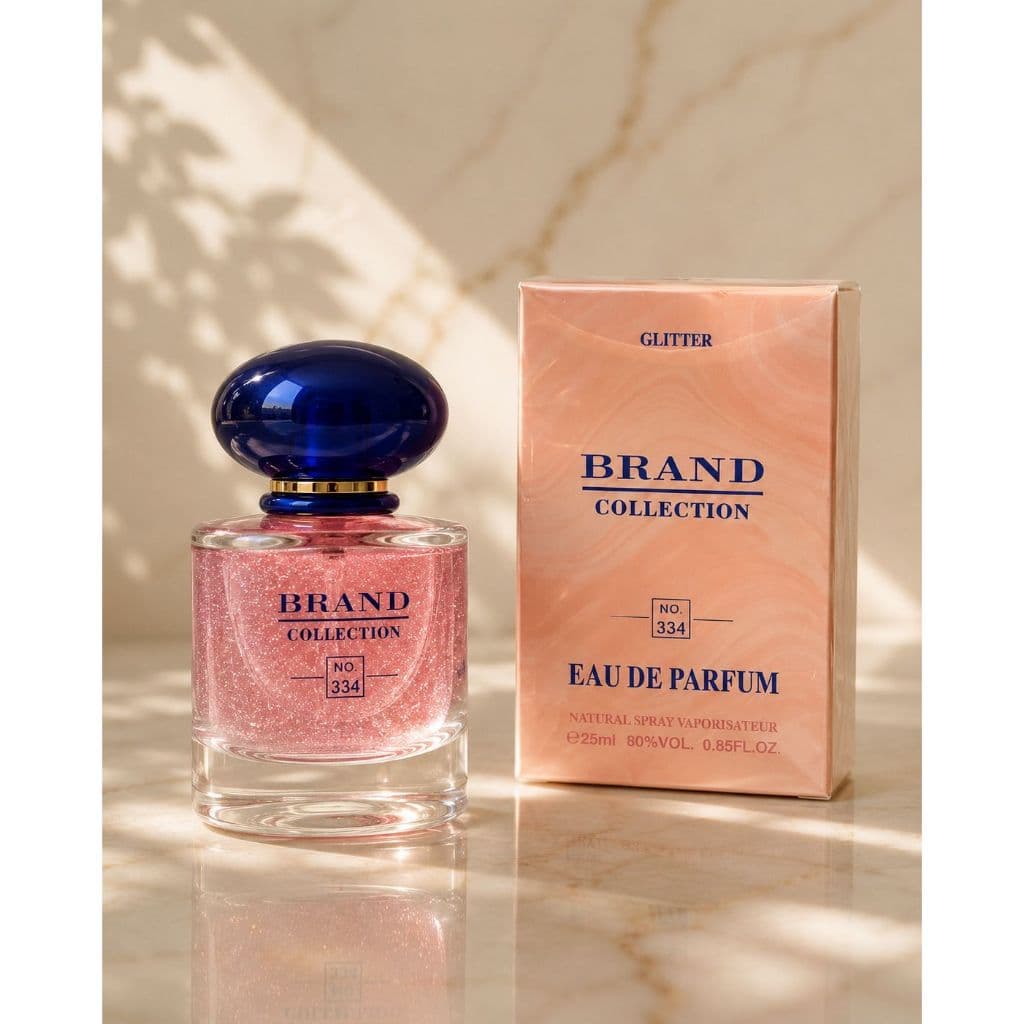 Perfume Brand Collection 334 Feminino Doce Elegante Com Glitter Alta Fixação Mini 25ml Mais Vendido