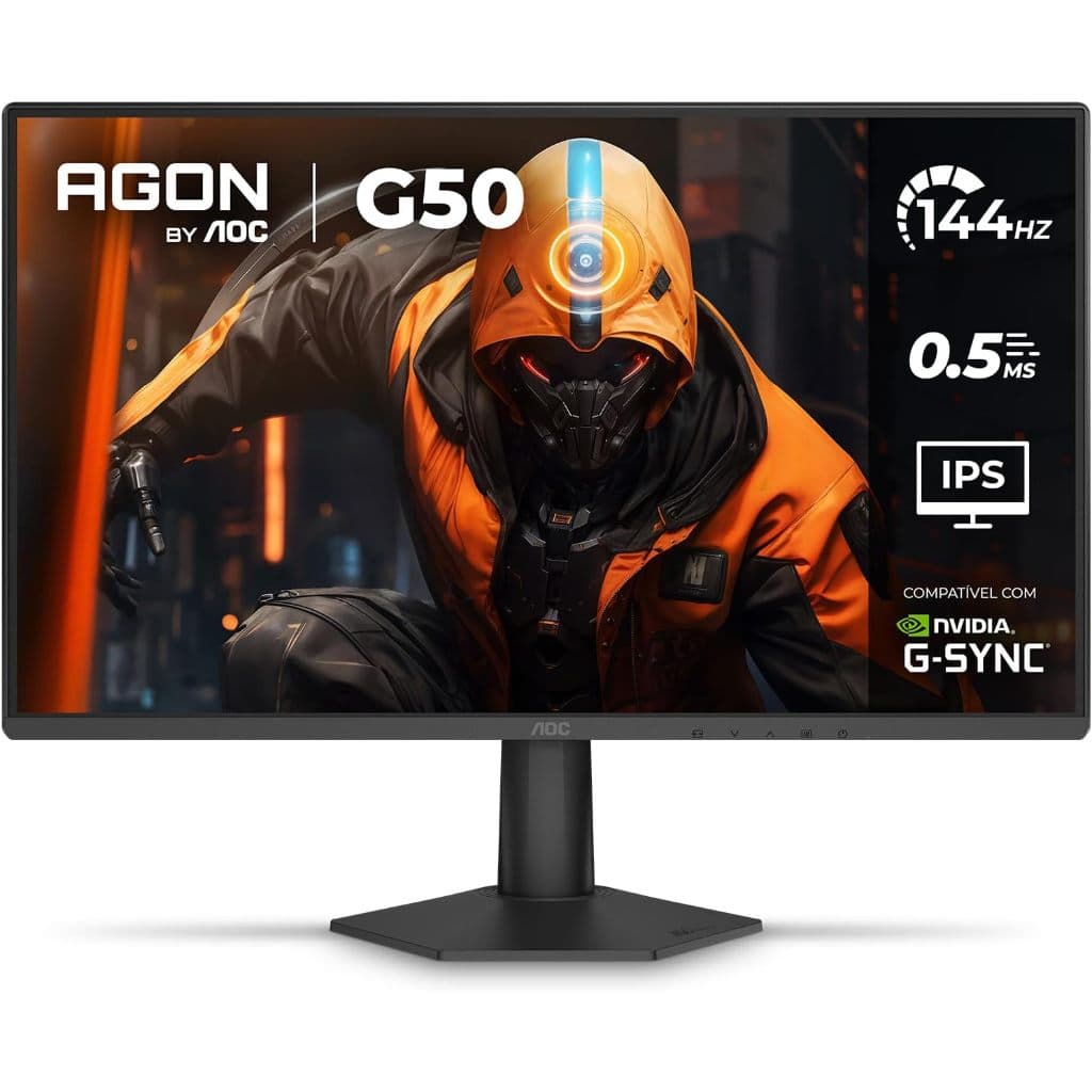 Monitor Gamer AOC Agon 27", FHD, 144Hz, 0.5ms, IPS, G-Sync, HDR, Preto - 27G50F