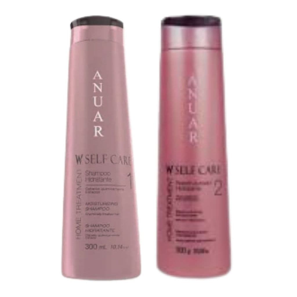 Shampoo Hidratante + Reestruturador Hidratante - W Self Care - Cabelos Danificados e com química- 600g - Anuar