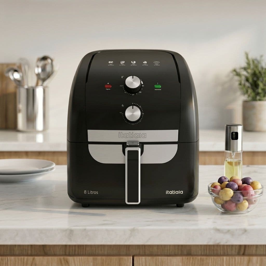 Fritadeira Air Fryer Itatiaia 8L 8 Litros 127v sem óleo
