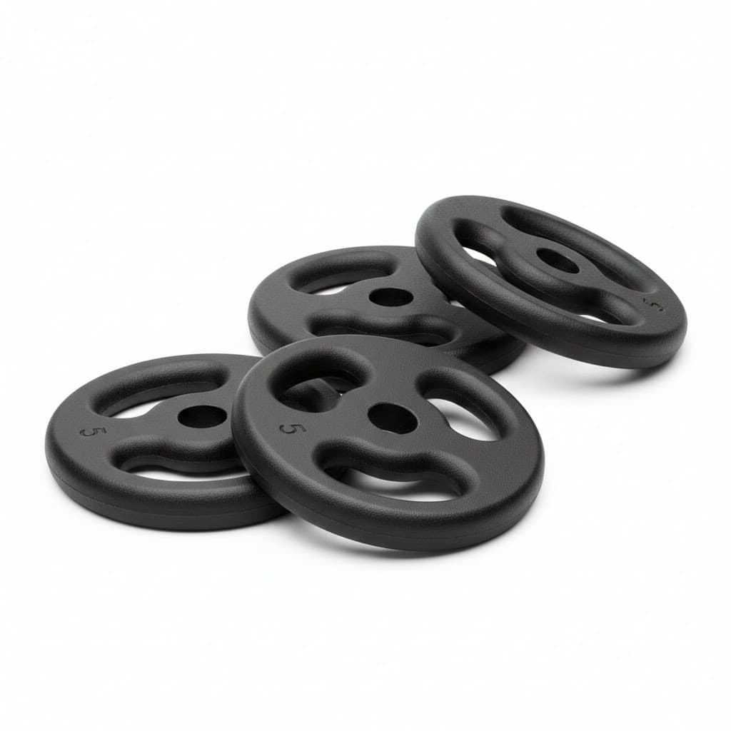 KIT 4 ANILHAS DE 5KG PESO ACADEMIA MUSCULAÇÃO EXERCÍCIOS FITNESS TREINO FUNCIONAL RESISTENTE PREMIUM TOP XX!