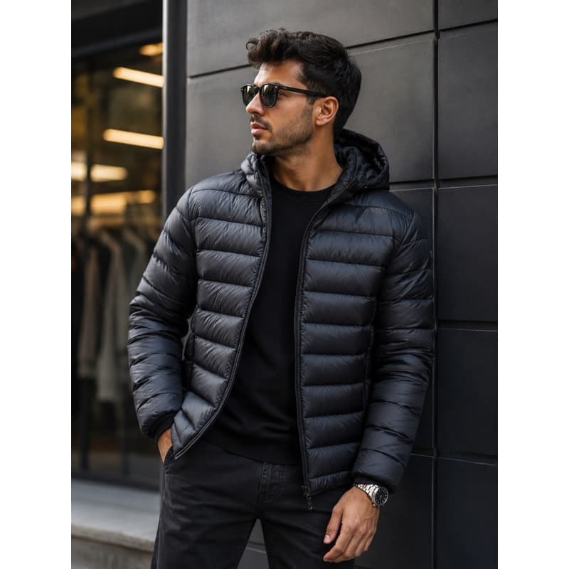Jaqueta Masculina Bobojaco Puffer Premium – Com Capuz e Resistente ao Vento