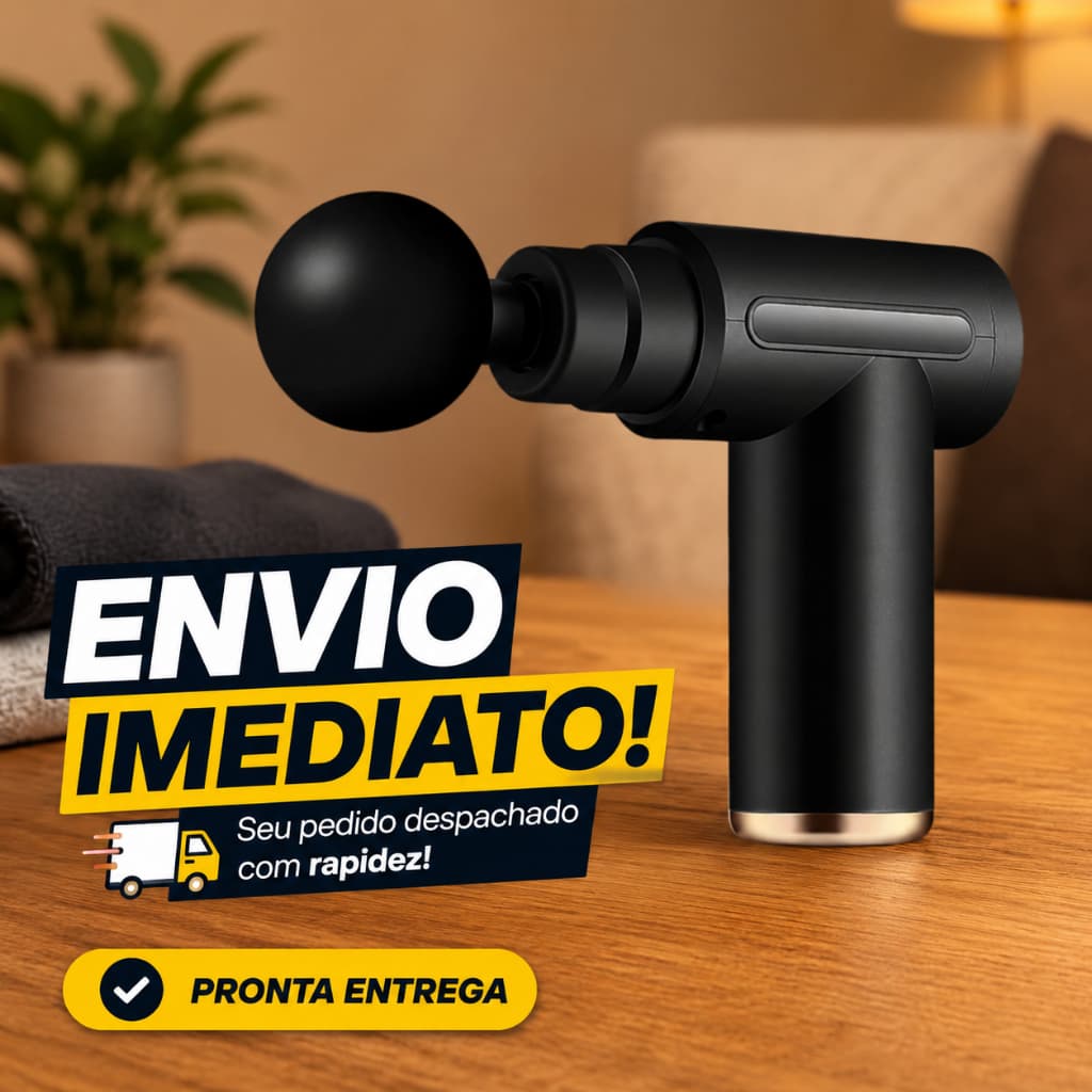 Massageador Elétrico Alta Frequência Profissional Muscular Massagem 6 Velocidades