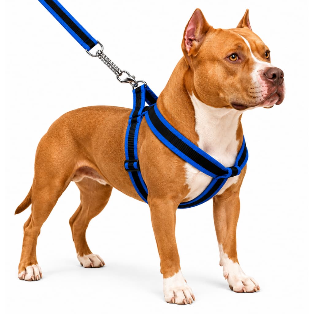 Coleira Peitoral Cachorro com Guia Anti Puxão Resistente Pitbull Labrador Pequeno Médio Grande Porte