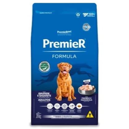 Ração Premier Fórmula para Cães Adultos de Raças Grandes e Gigantes Sabor Frango 20 Kg