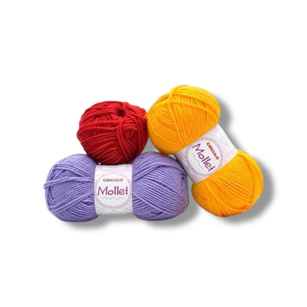 FIO LÃ MOLLET 100G / 200MT COM 1 OU 3 UNIDADES - CÍRCULO