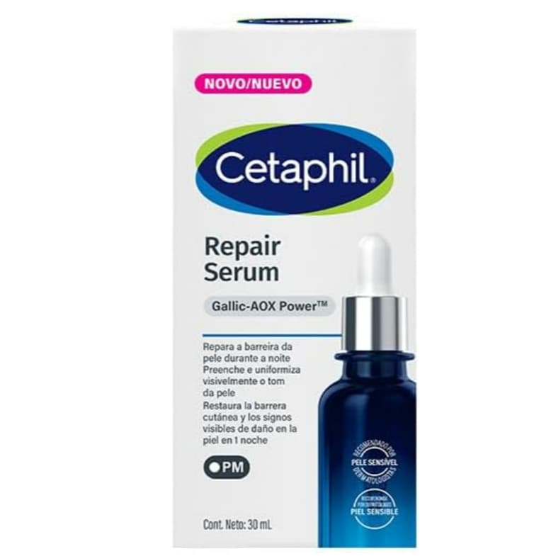 Cetaphil Repair Sérum Antioxidante com Vitamina C e Ácido Hialurônico 30ml – Reparação Noturna