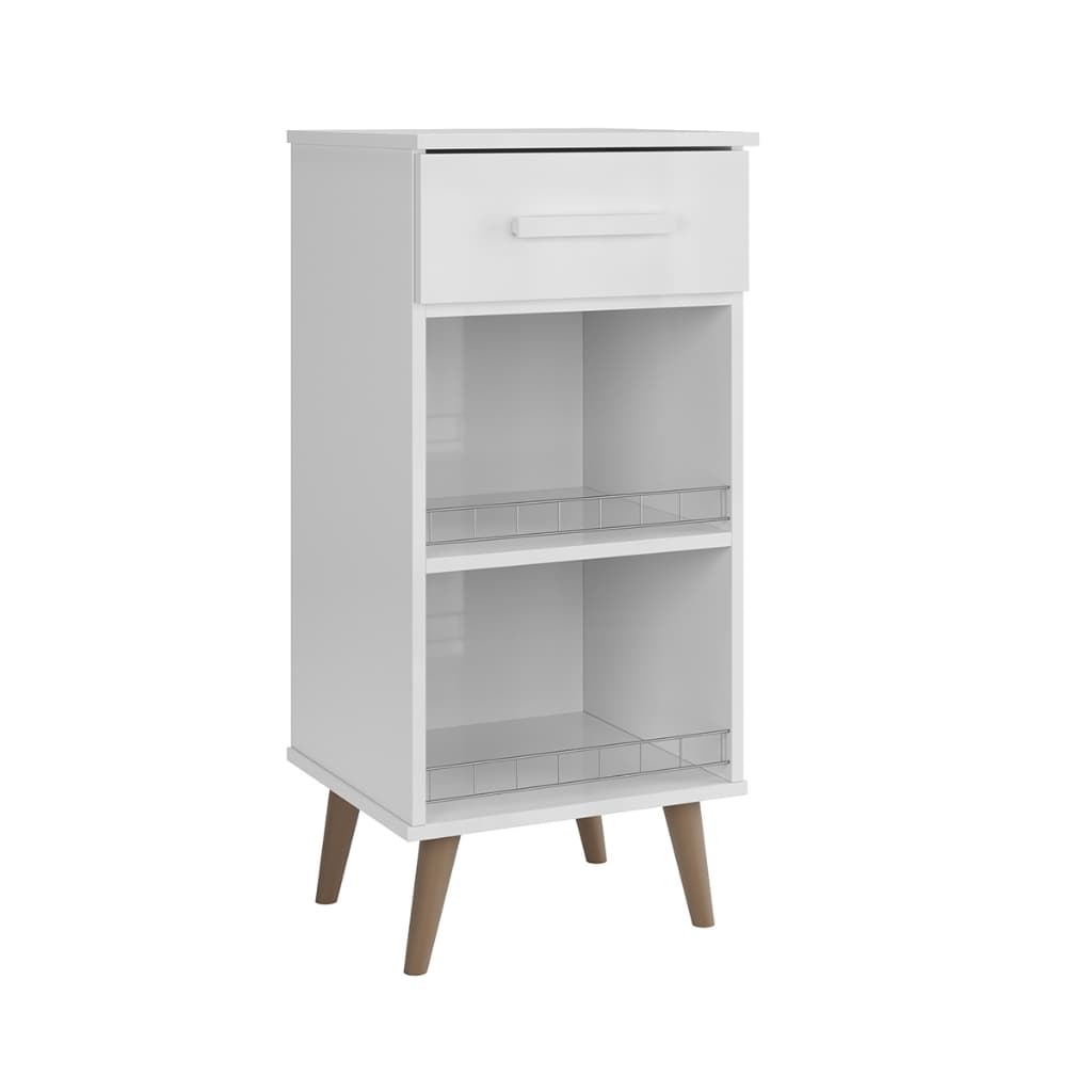 Fruteira Balcão Organizador Cozinha MDF Multiuso com Gaveta Suporte Microondas Multiuso