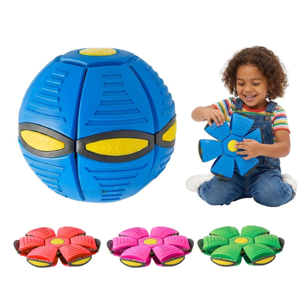Brinquedo Infantil e Pet Bola Magica 2 em 1 Disco Voador Ufo Bola Vira Disco Com Led