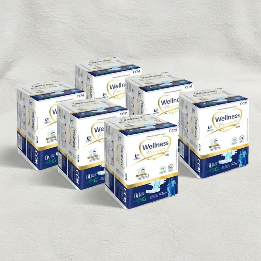 Kit 8 Pacotes Fraldas Geriátrica Wellness Noturna G