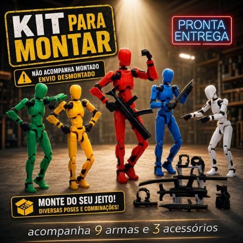 Boneco Articulado Dummy 13 Para Montar com 9 Armas e 3 Acessórios Action Figure