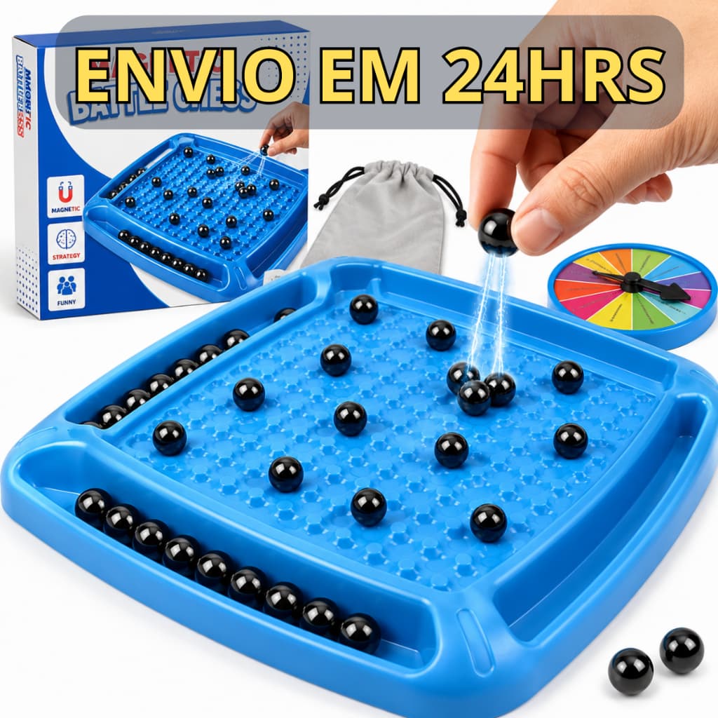 Jogo De Xadrez Tabuleiro Magnético Lógica Estratégia Família Dama Brinquedo