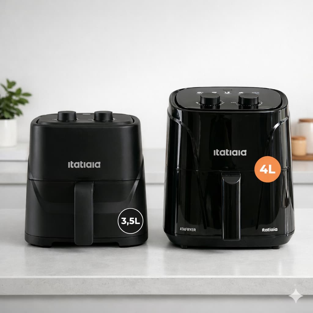 Air Fryer 3,5L Ou 4L Itatiaia 127V Fritadeira Elétrica Sem Óleo Controle de Temperatura