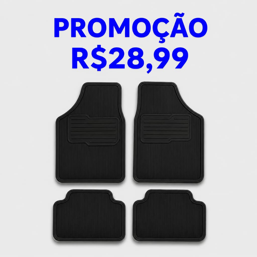 Jogo Tapetes Para Carro Universal Automotivo Borracha Impermeável Antiderrapante Resistente Assoalho Carpete Veículo