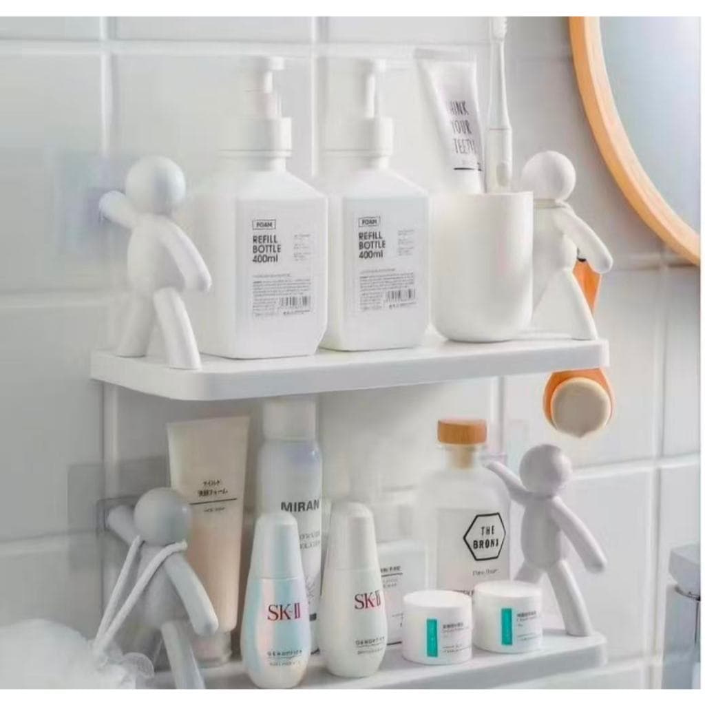 Prateleira Adesiva Multiuso com Design Divertido – Organizador Suspenso para Cozinha, Banheiro