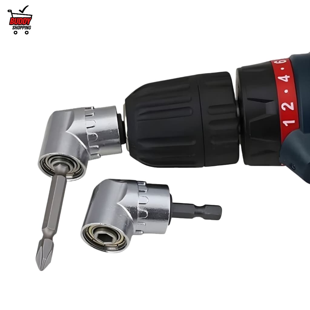 Adaptador Mandril Angular 90 Graus Para Furadeira E Parafusadeira Sextavado Mini
