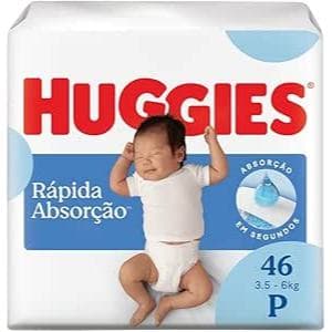 Kit 5 Fraldas Huggies Tripla Proteção P - 46 Fraldas