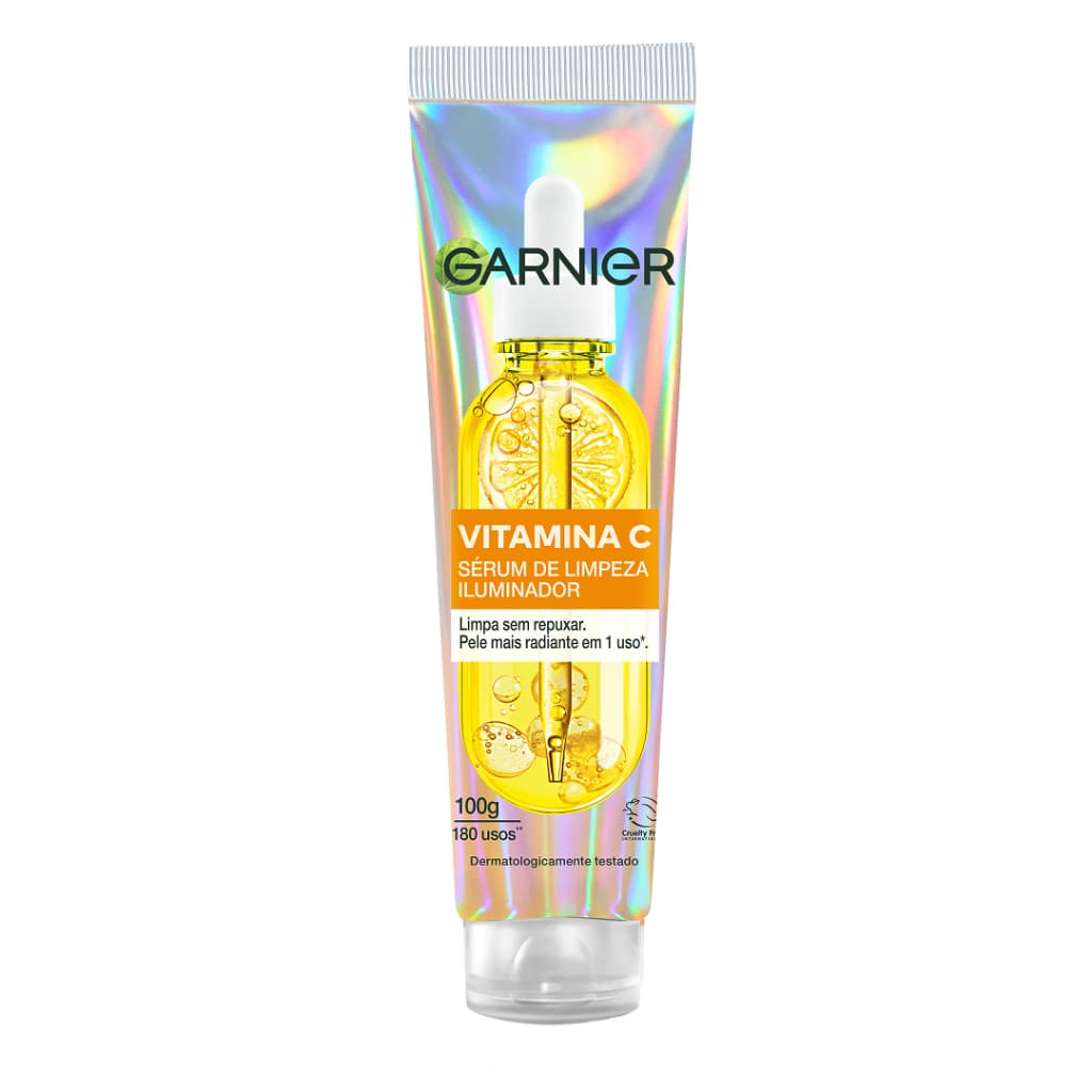 Garnier Sérum de Limpeza Facial Iluminador com Vitamina C, Antimarcas, Pele normal a oleosa, Serumnete 100G