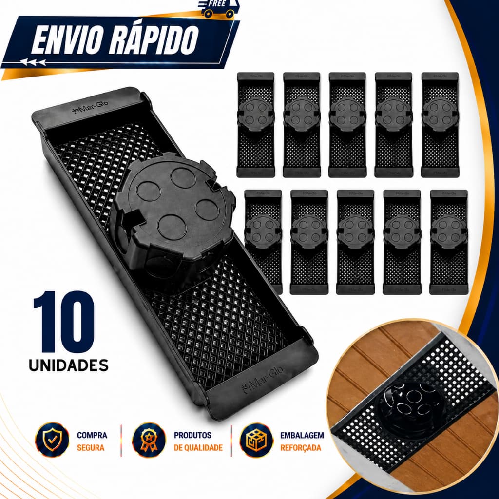 10 Caixa De Luz Teto Suporte Para Laje 30cm Caixinha Preta