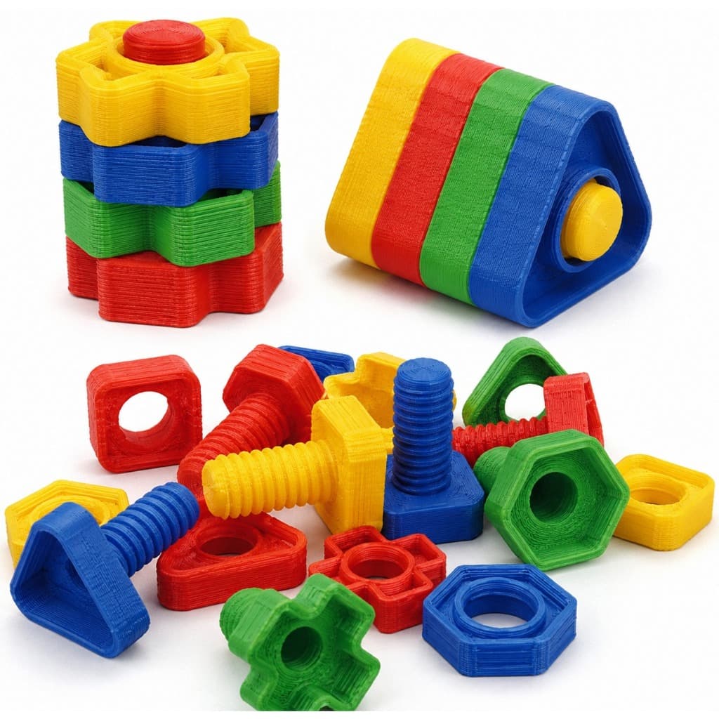 Parafusos Educativos, Kit de brinquedo de montar, Brinquedo de encaixe didático, Coordenação motora