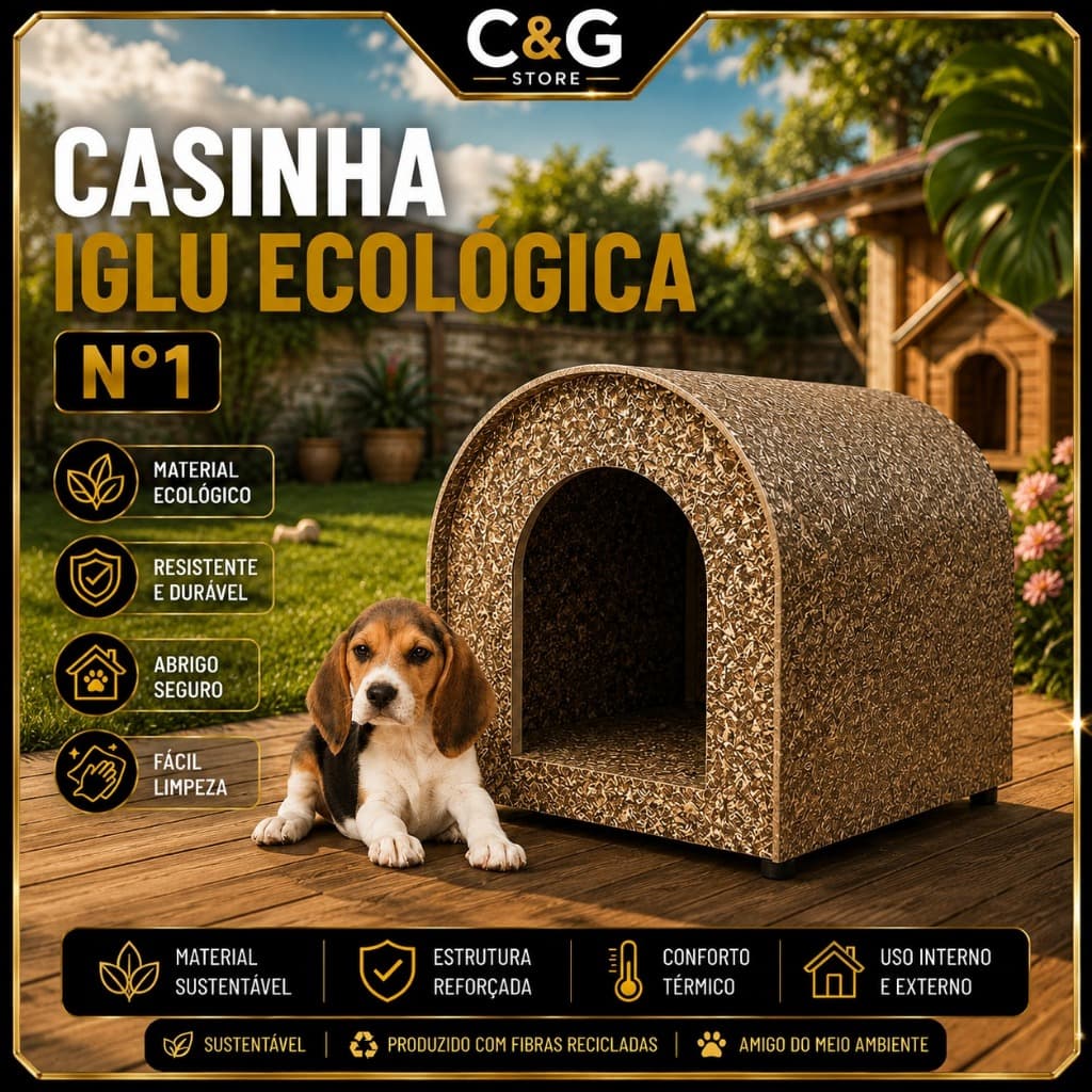 Casa Casinha de Cachorro Caminha Casinha para Cachorro Madeira Ecológica Durável Resistente Modelo Iglu N1 Dog House