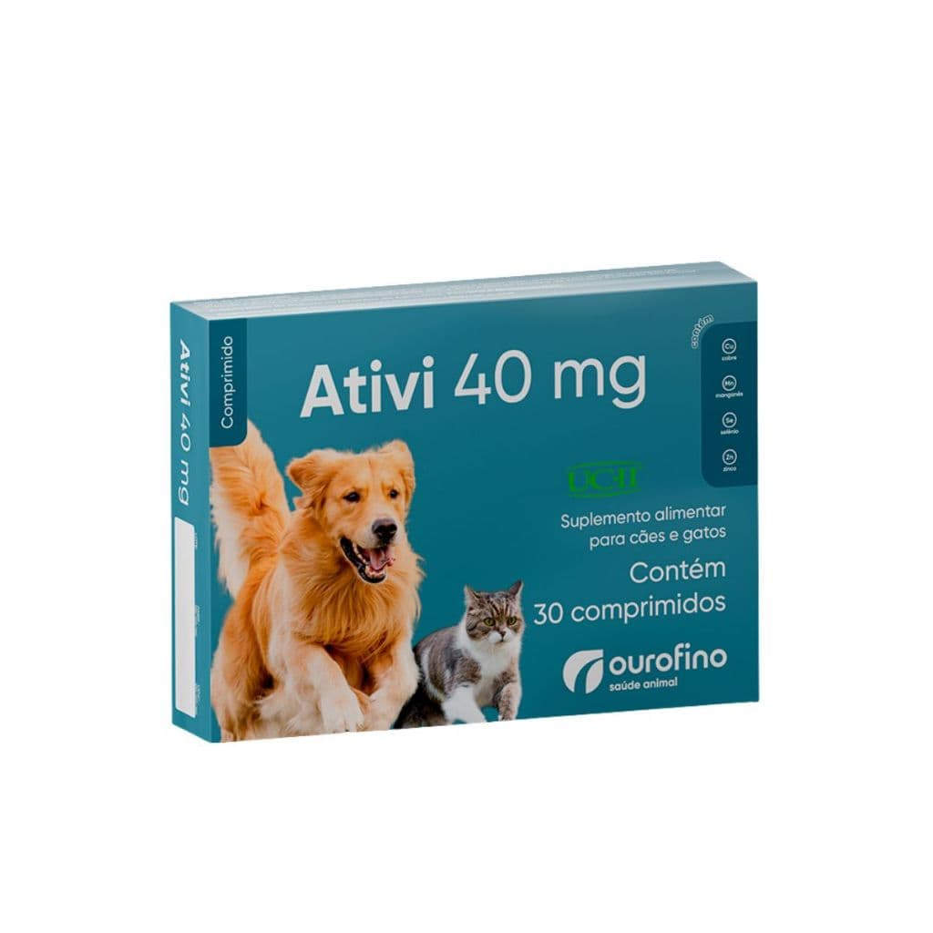 Suplemento Alimentar Ativi 40Mg Para Cães E Gatos Ourofino