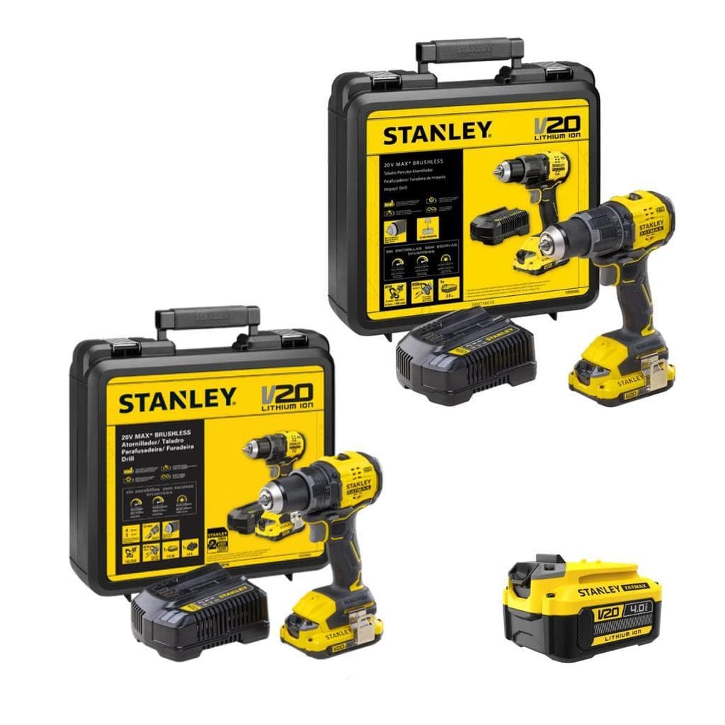 Parafusadeira e Furadeira + Parafusadeira Furadeira de Impacto STANLEY SBD714716D1K Ganhe Bateria 20V