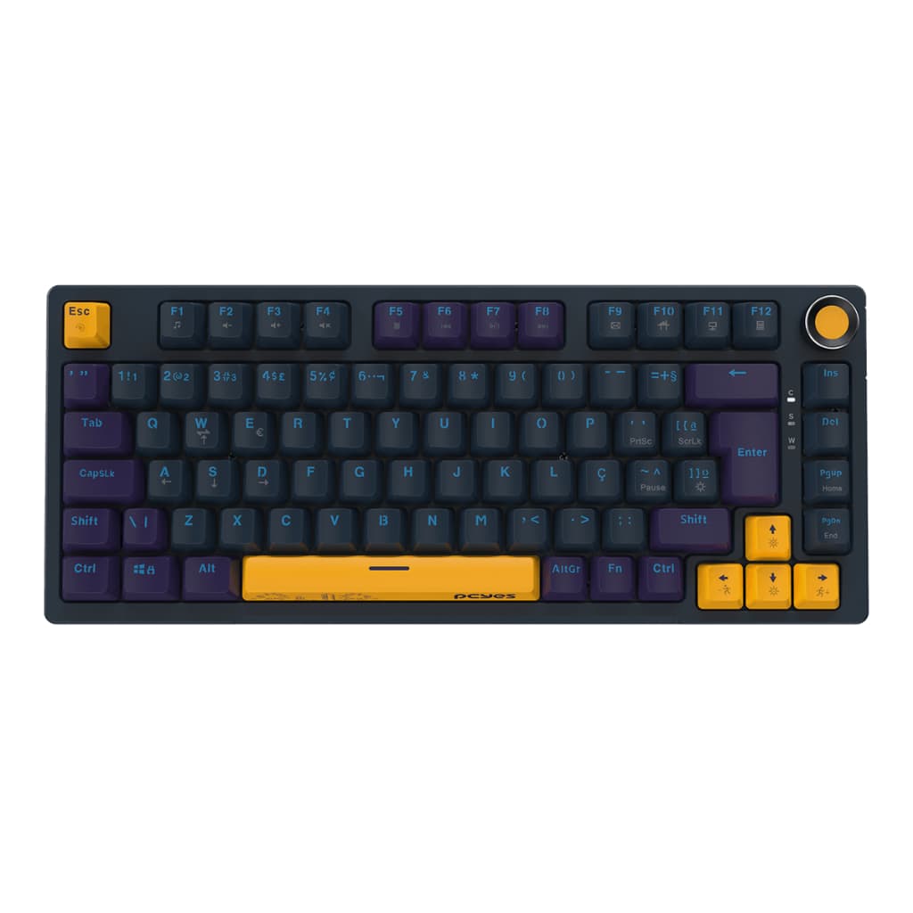 Teclado Mecânico Gamer PCYES Arkeum - Sunset Edition 75% ABNT2 Outemu Blue ou Red RGB