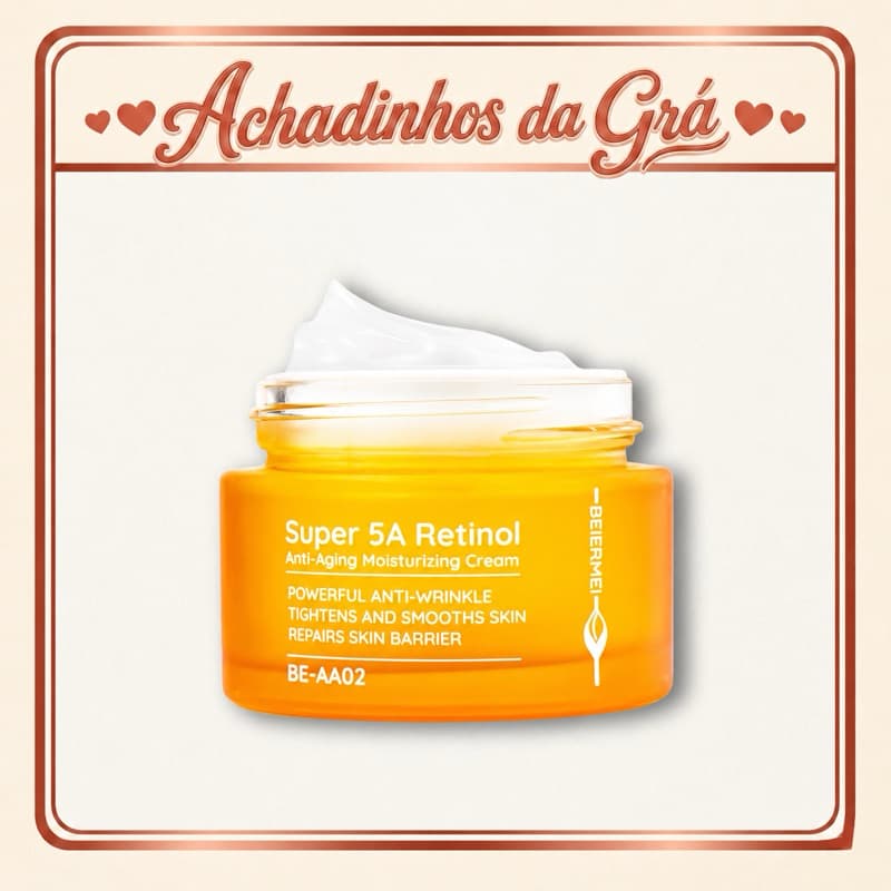 BEIERMEI Creme Facial Super 5A Retinol 30g | Vitamina E, Anti-Idade, Antirrugas e Firmador