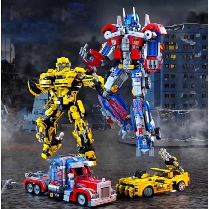 Blocos de Montar Transformers – Optimus Prime ou Bumblebee | Compatível com LEGO®