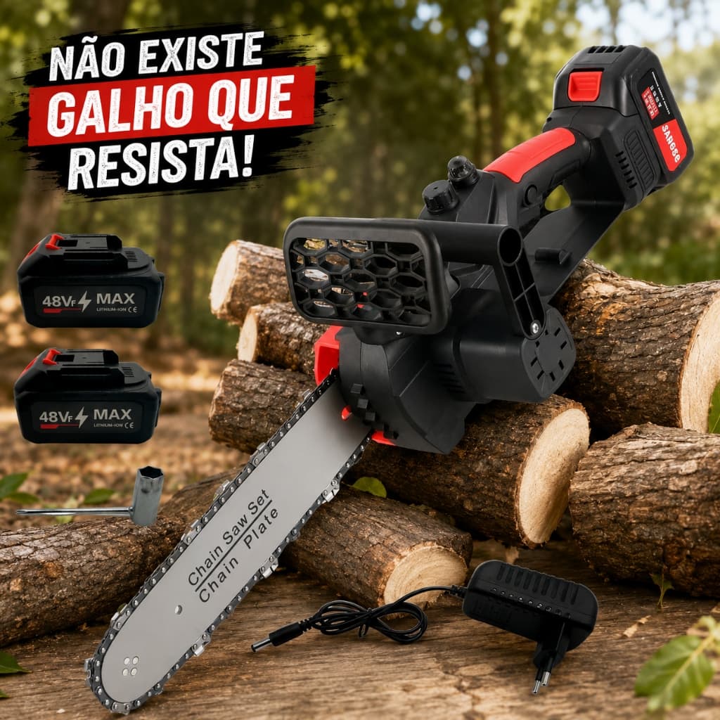 Moto Serra Elétrica 12"/16" com 2 Baterias 88V MAX | O Presente Ideal para o Dia dos Pais