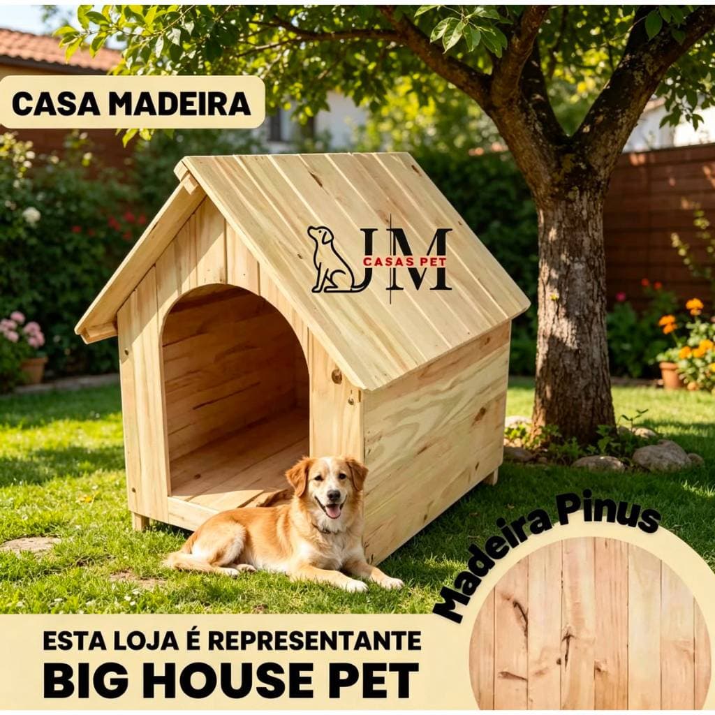 CASA CASINHA DE MADEIRA PARA CACHORROS CÃES , CAMA PET N3