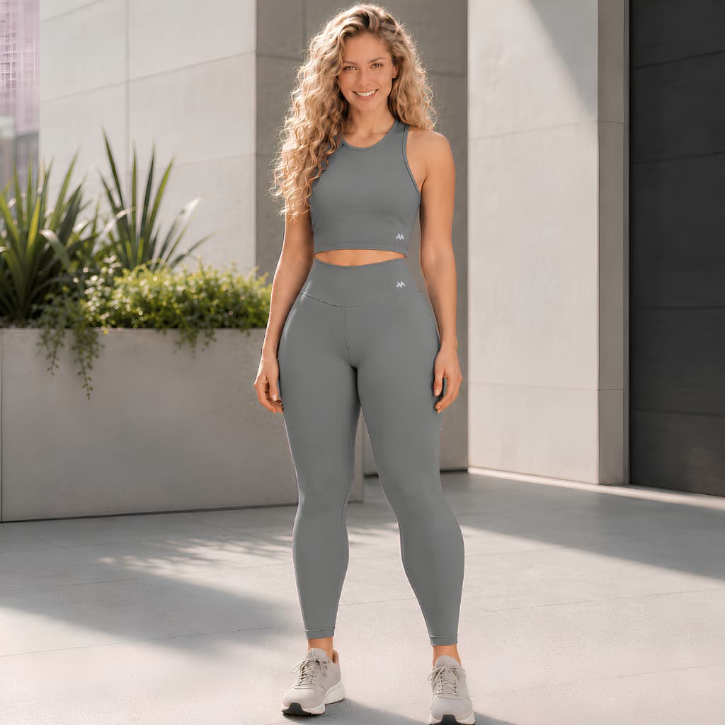 Conjunto Blackout Fitness Zero Transparência Moda Fitness