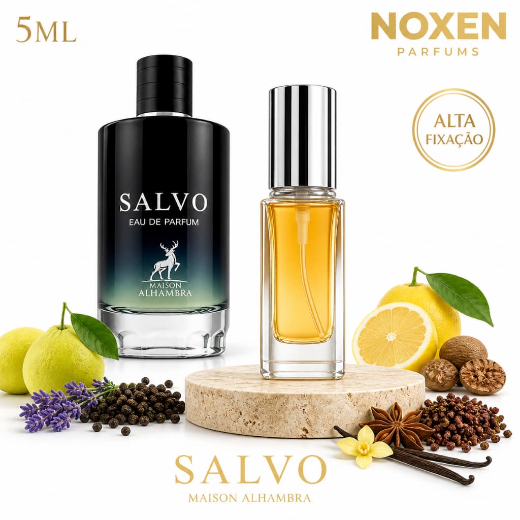 Perfume Masculino 5ml Premium Vidro Spray S.a.l.v.o Aromático Elegante Importado