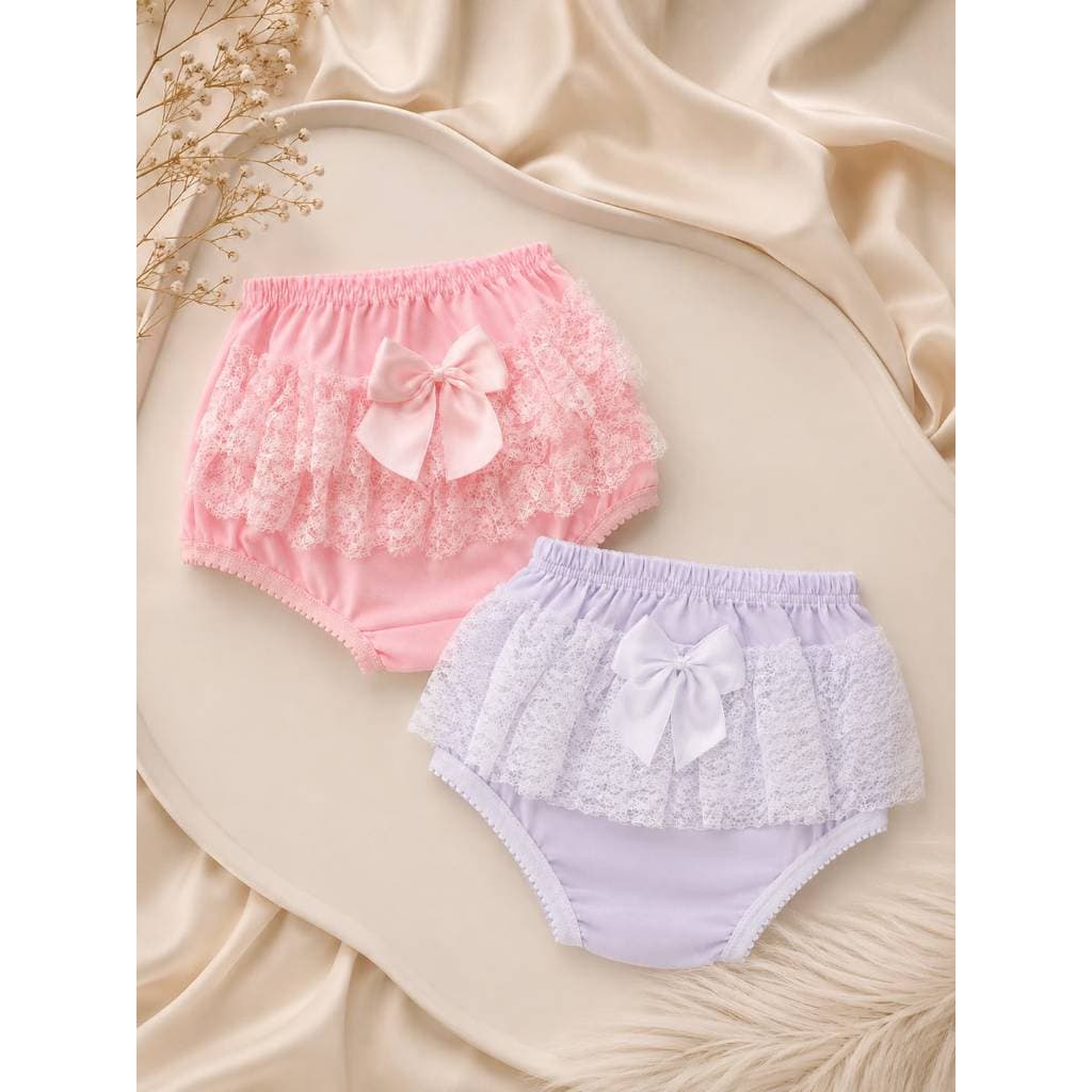 Calcinha Bunda Rica Infantil Bebe Tapa Fralda 100% algodão Rendada 0 a 4 anos
