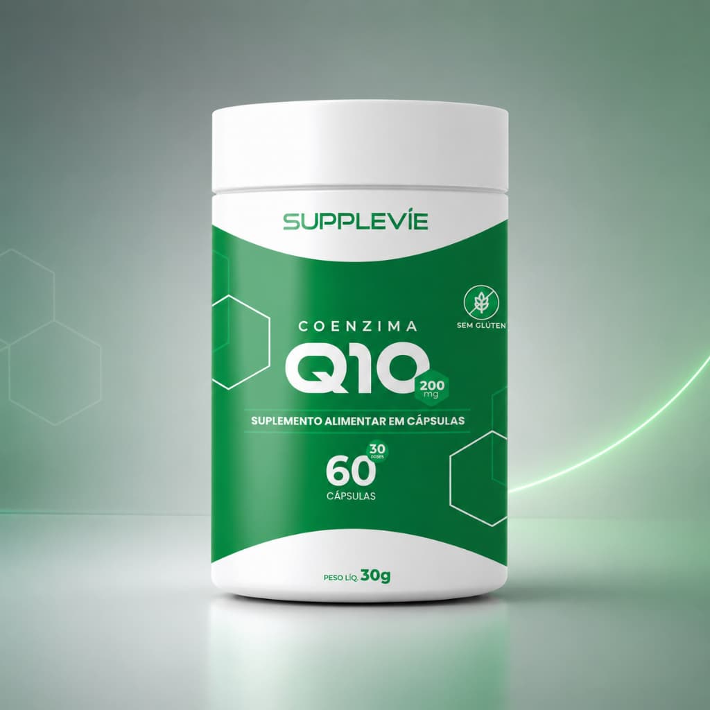 Coenzima Q10 200mg Ubiquinona Pura Alta Absorcao Supplevie 60 Capsulas Suplemento Alimentar Vitaminas Premium Original