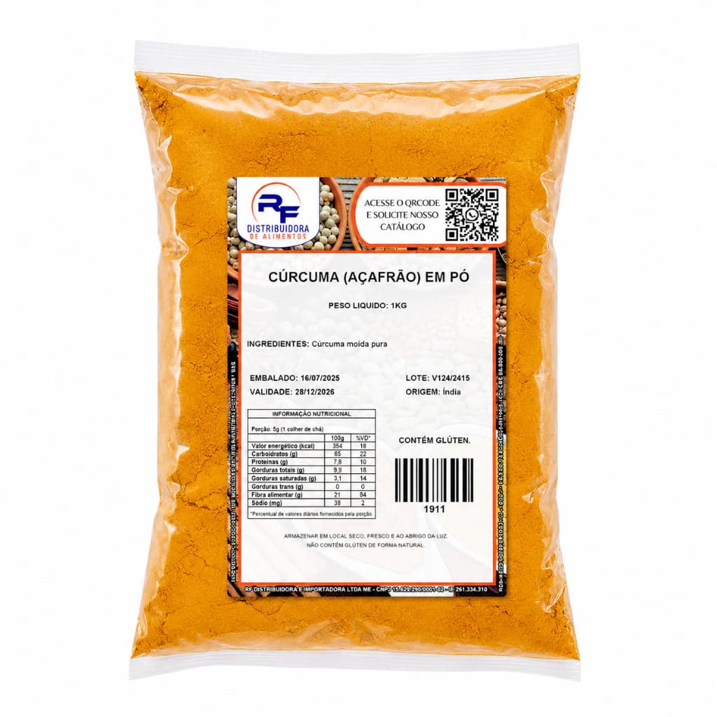 Açafrão Cúrcuma Pó Puro - Premium - 1KG
