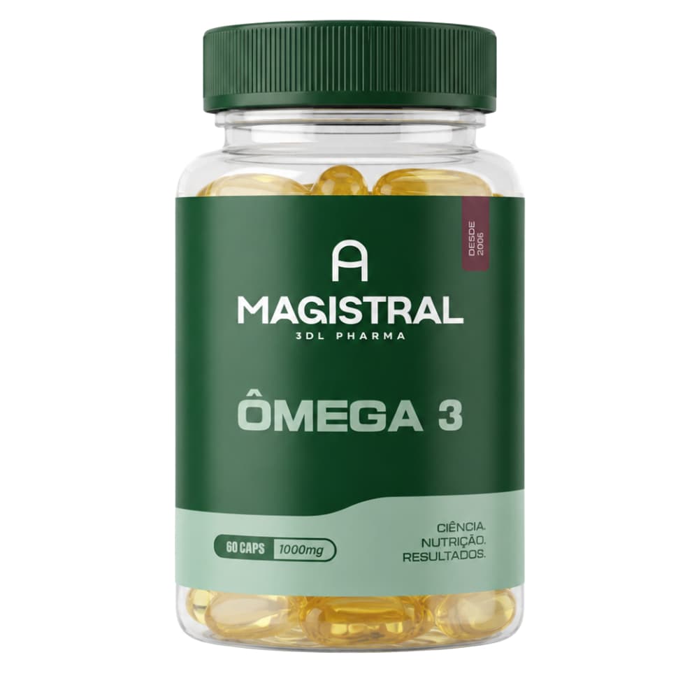 Omega 3 1000mg Oleo de Peixe EPA DHA Concentrado Original A Magistral Suplementos Vitaminas