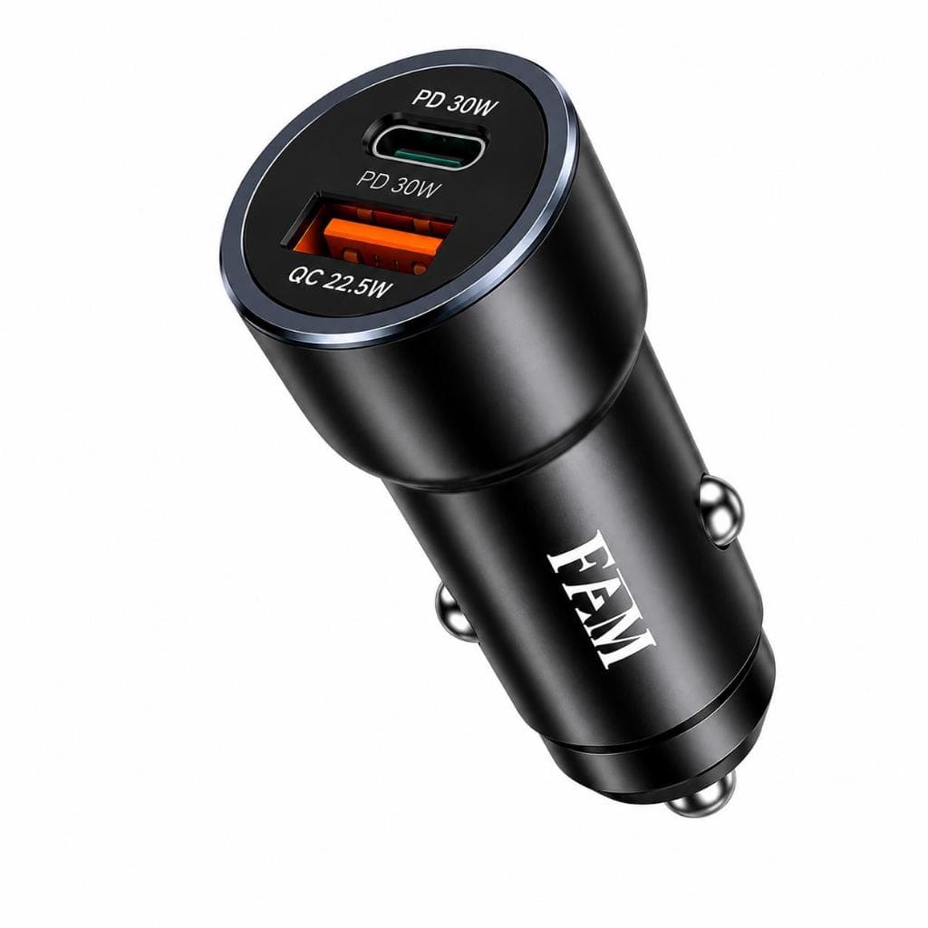 Carregador Veicular USB C PD 30W USB QC 22,5W Turbo 52,5W top