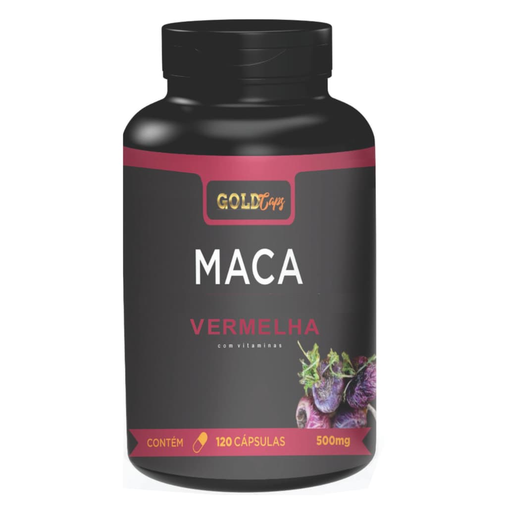 Vitamina Minerais Vermelha 120 cápsulas 500mg  Suplemento Mac ..a. 1 frasco
