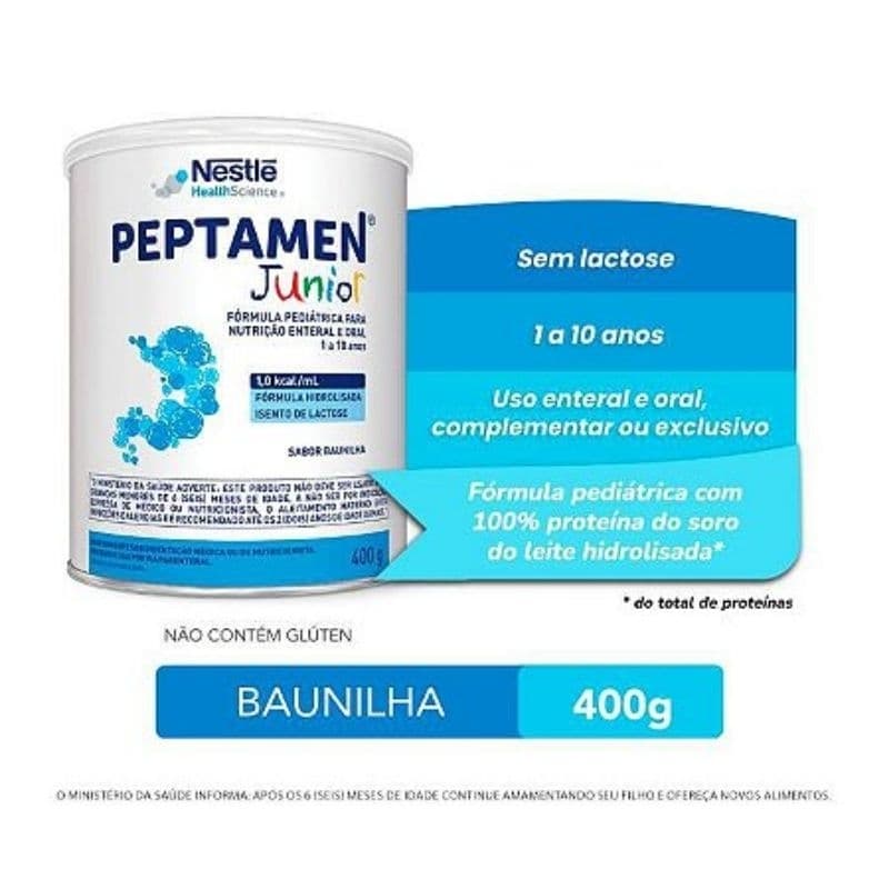 Nestlé Peptamen Junior 400g  Fórmula Infantil Enteral Oral  Original  Vencimento outubro 26
